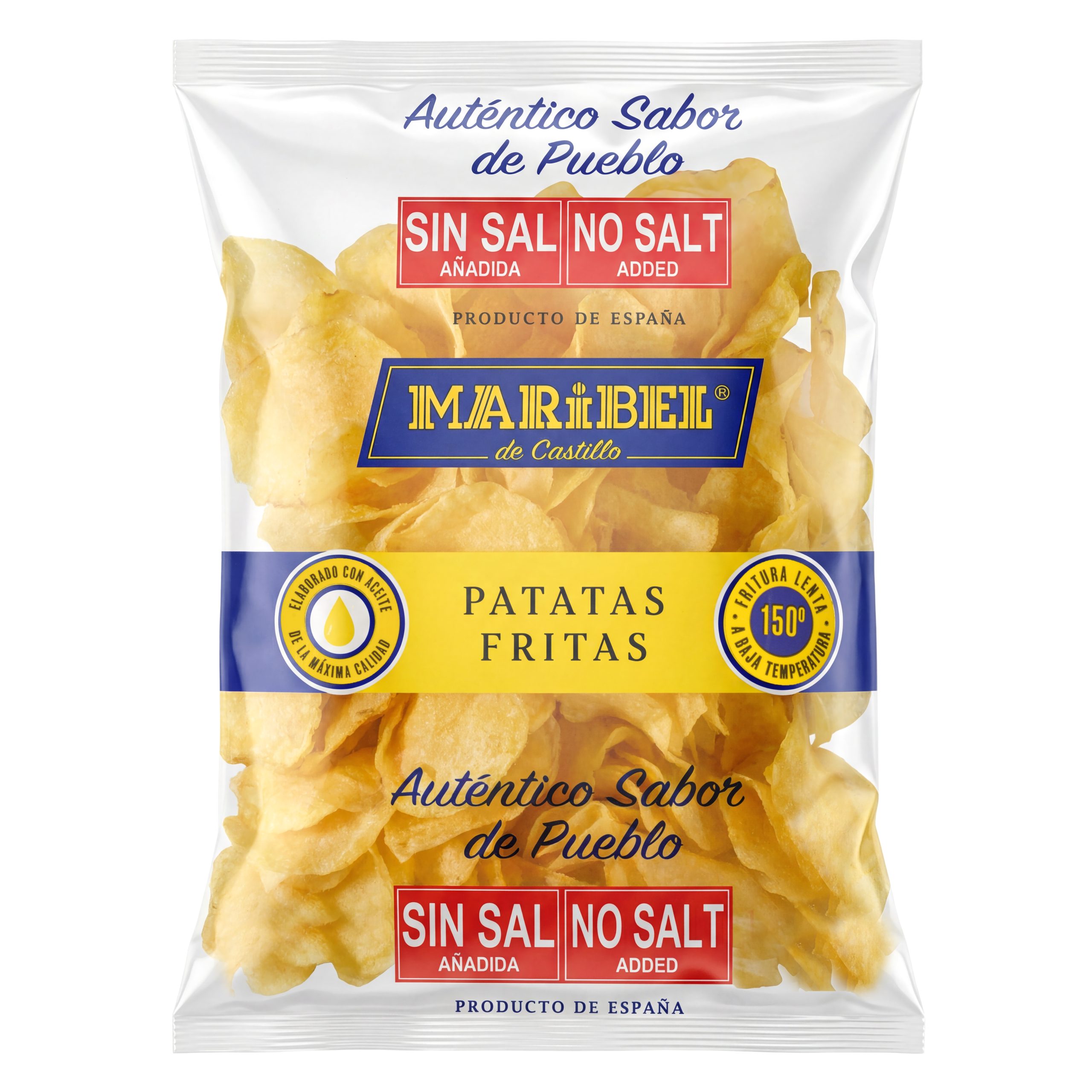 Patatas Fritas Fritura Lenta Sin Sal 170 gr